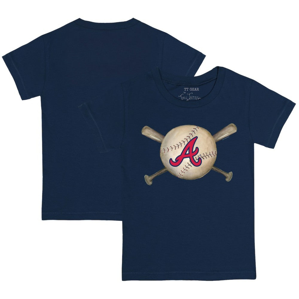 Atlanta Braves Tiny Turnip Youth Baseball Cross Bats T-Shirt - MLB T-shirts