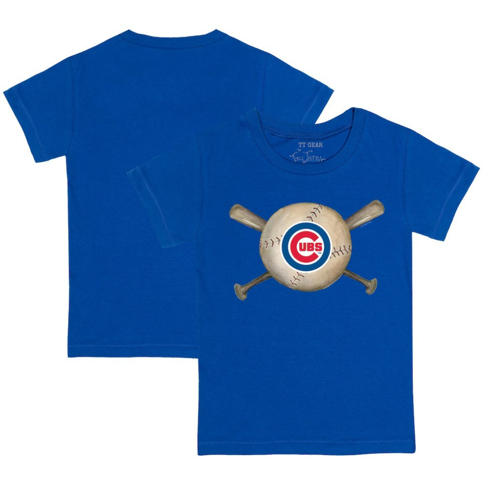 Chicago Cubs Tiny Turnip Youth Baseball Cross Bats T-Shirt - MLB T-shirts