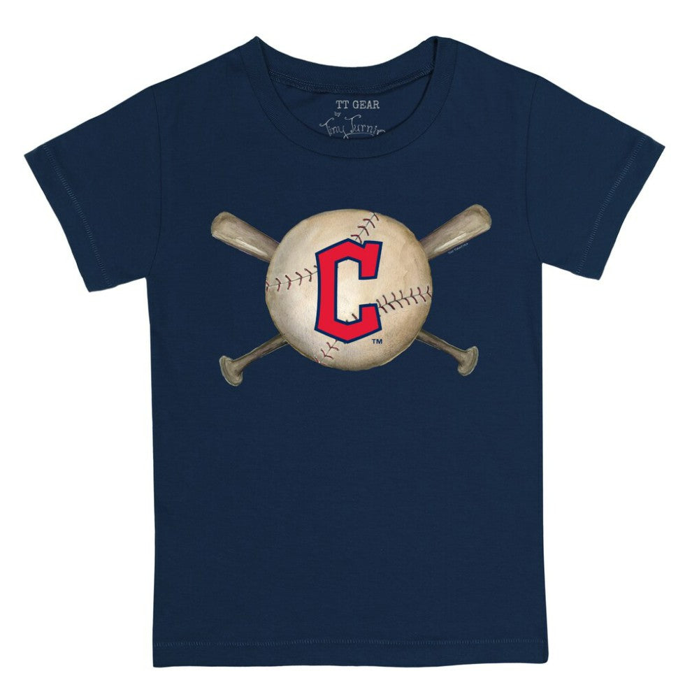 Cleveland Guardians Tiny Turnip Youth Baseball Cross Bats T-Shirt - MLB T-shirts