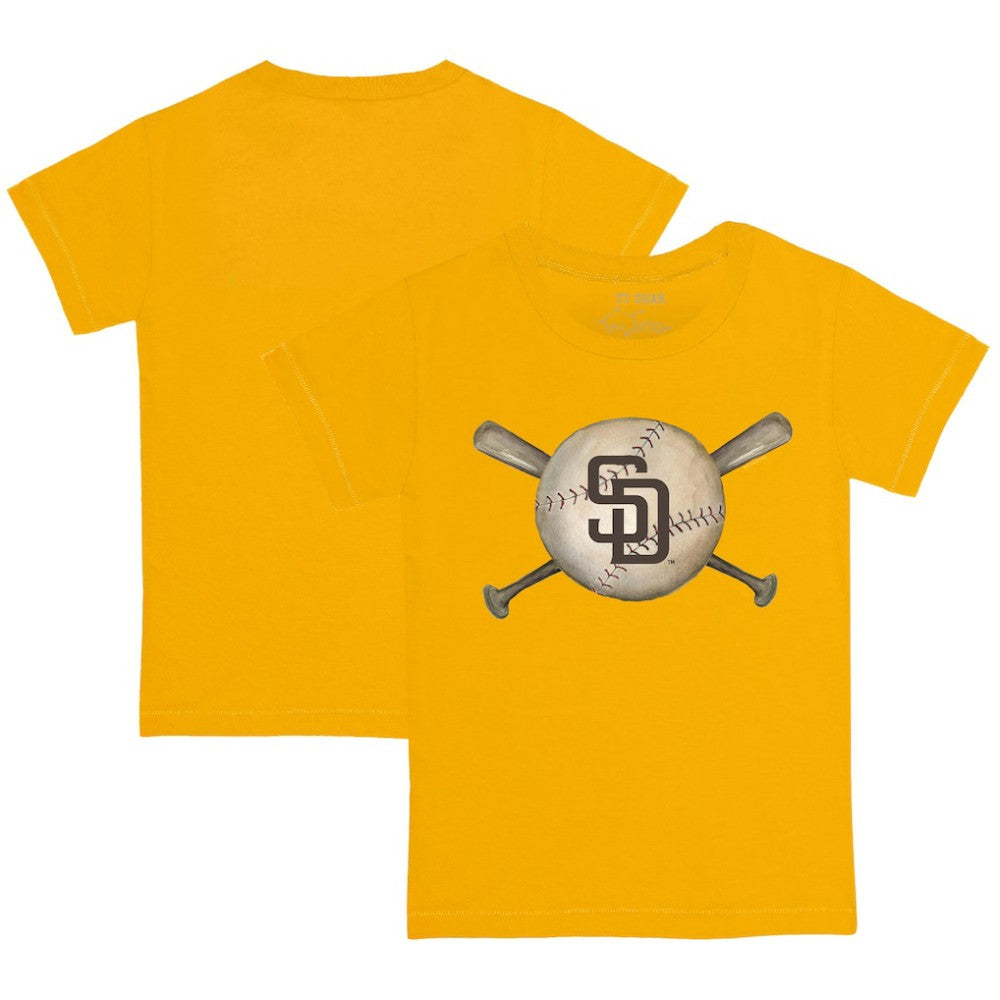 San Diego Padres Tiny Turnip Youth Baseball Cross Bats T-Shirt - MLB T-shirts
