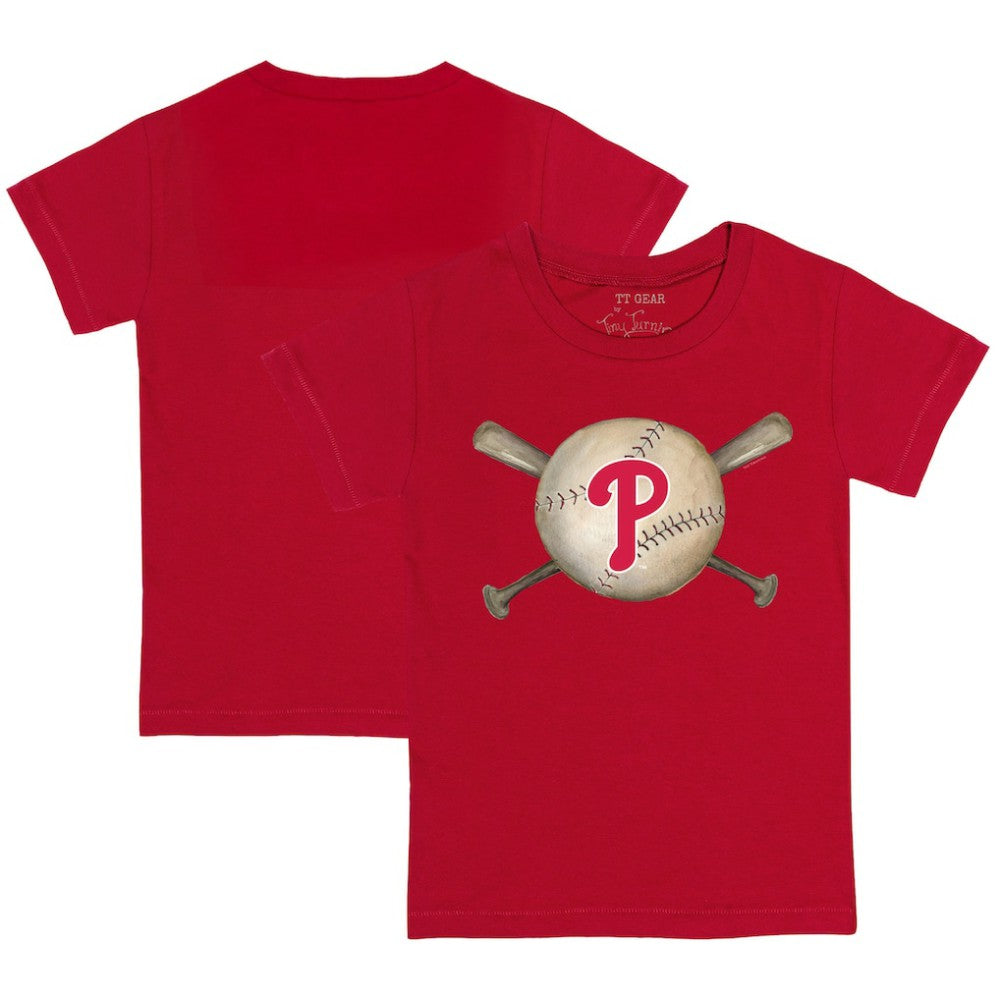 Philadelphia Phillies Tiny Turnip Youth Baseball Cross Bats T-Shirt - MLB T-shirts