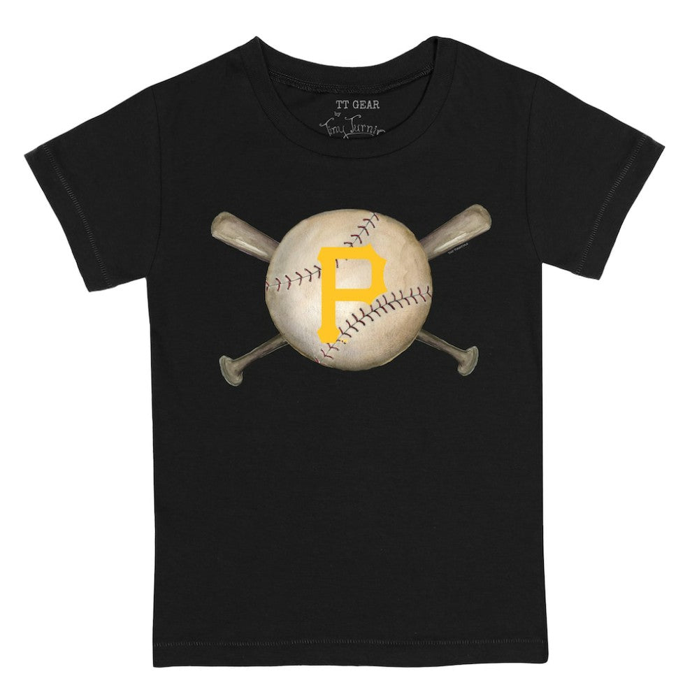 Pittsburgh Pirates Tiny Turnip Youth Baseball Cross Bats T-Shirt - MLB T-shirts
