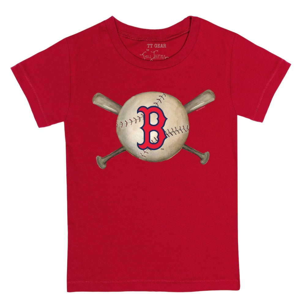 Boston Red Sox Tiny Turnip Youth Baseball Cross Bats T-Shirt - MLB T-shirts