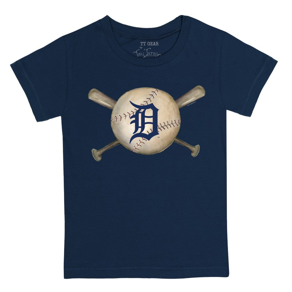 Detroit Tigers Tiny Turnip Youth Baseball Cross Bats T-Shirt - MLB T-shirts