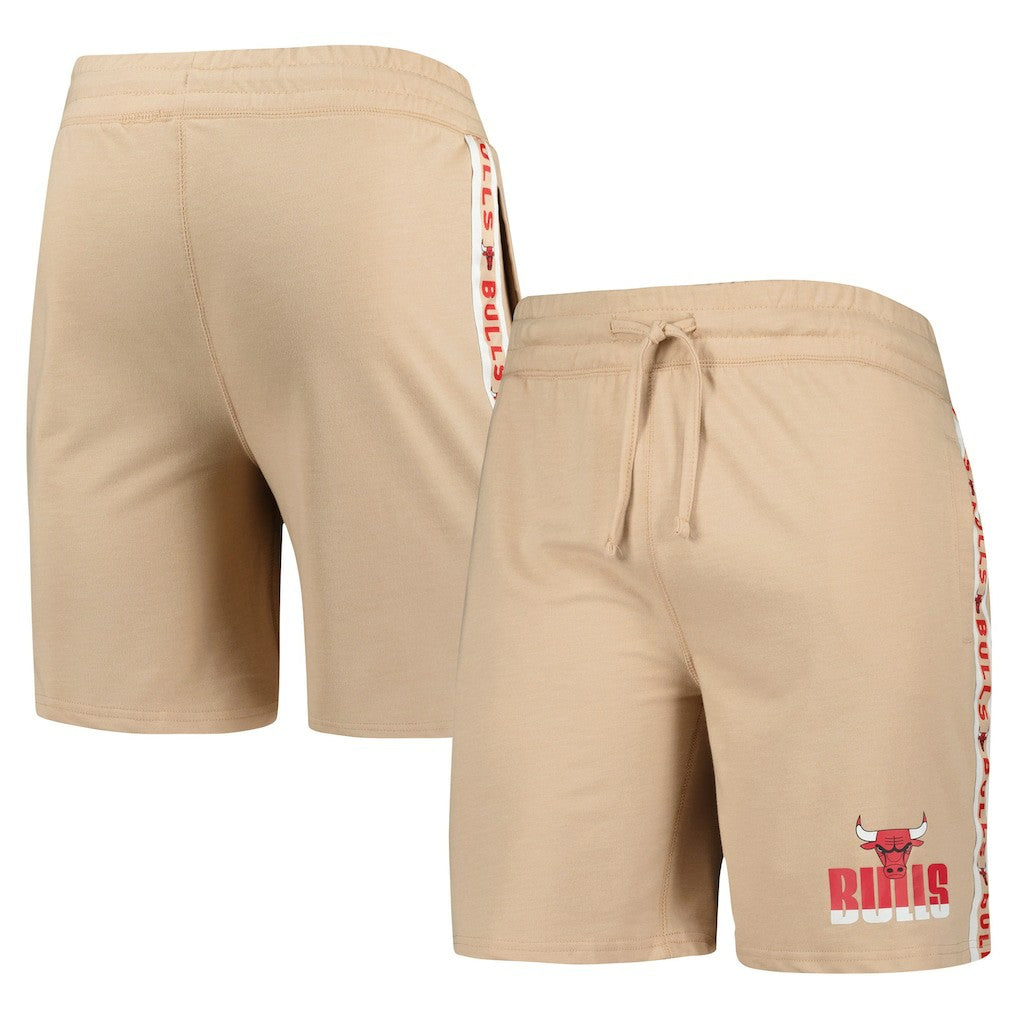 Tan Chicago Bulls Concepts Sport Team Stripe Shorts | NBA
