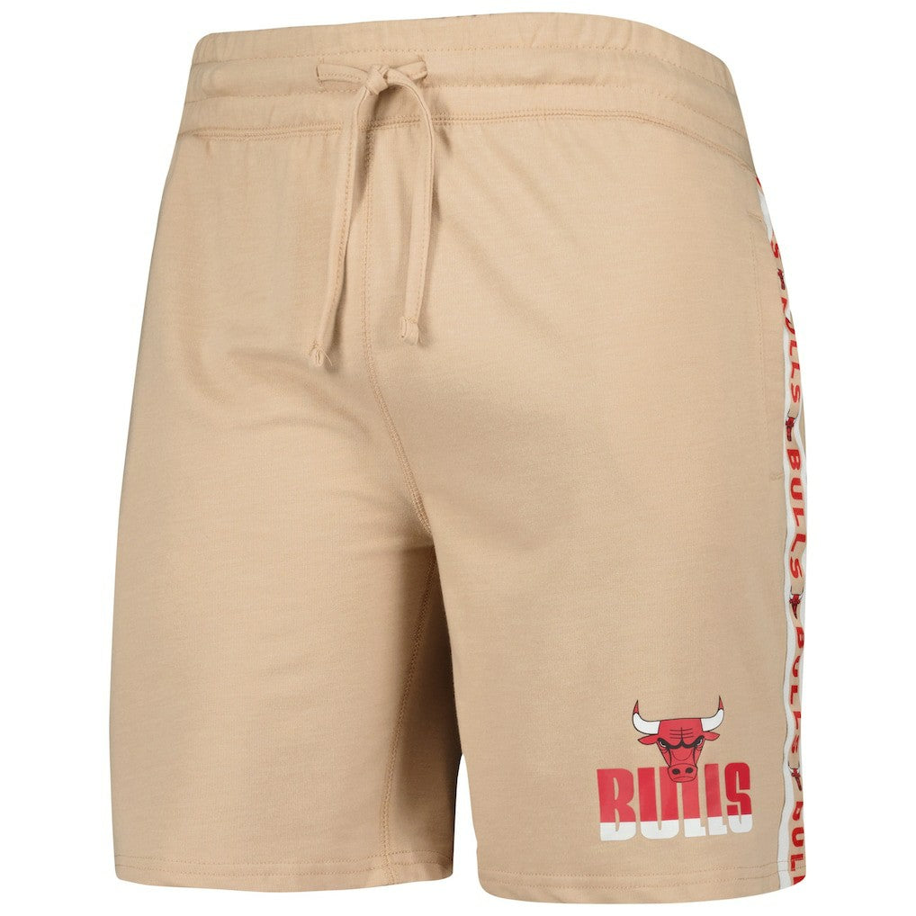 Tan Chicago Bulls Concepts Sport Team Stripe Shorts | NBA