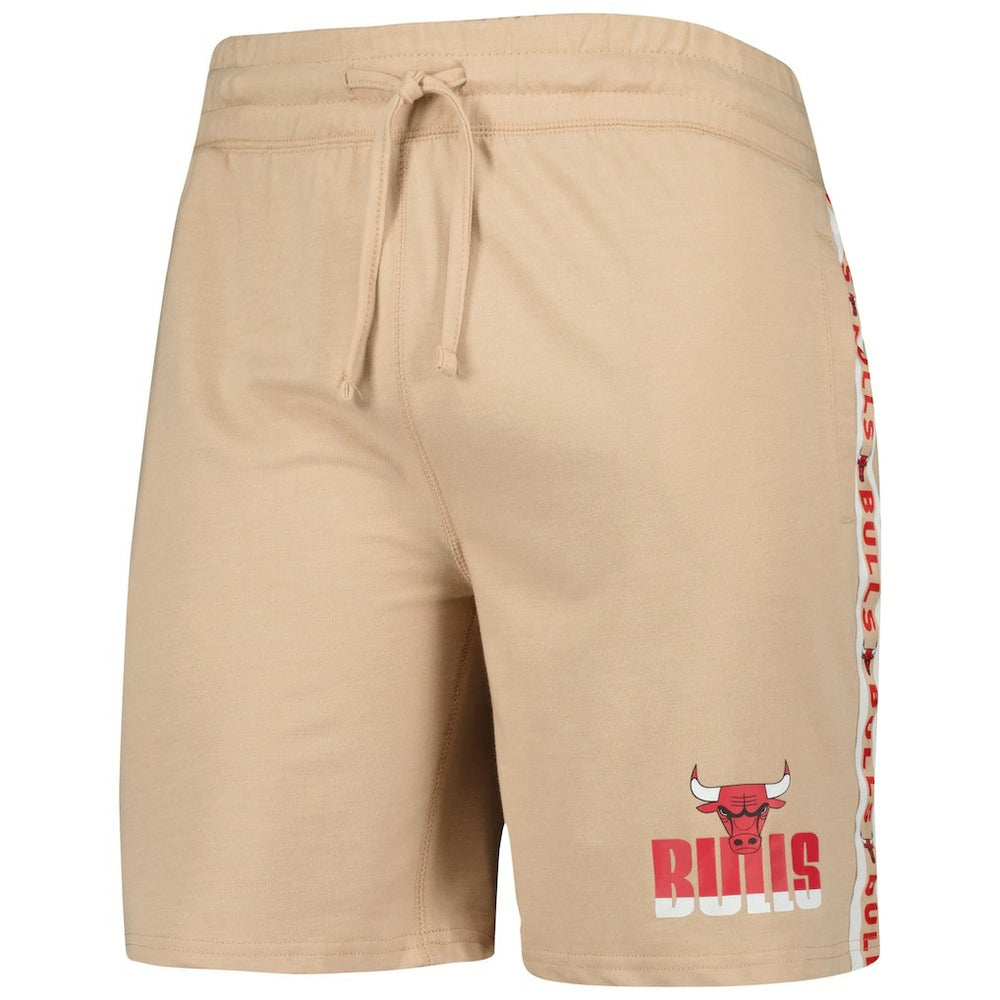 Tan Chicago Bulls Concepts Sport Team Stripe Shorts | NBA
