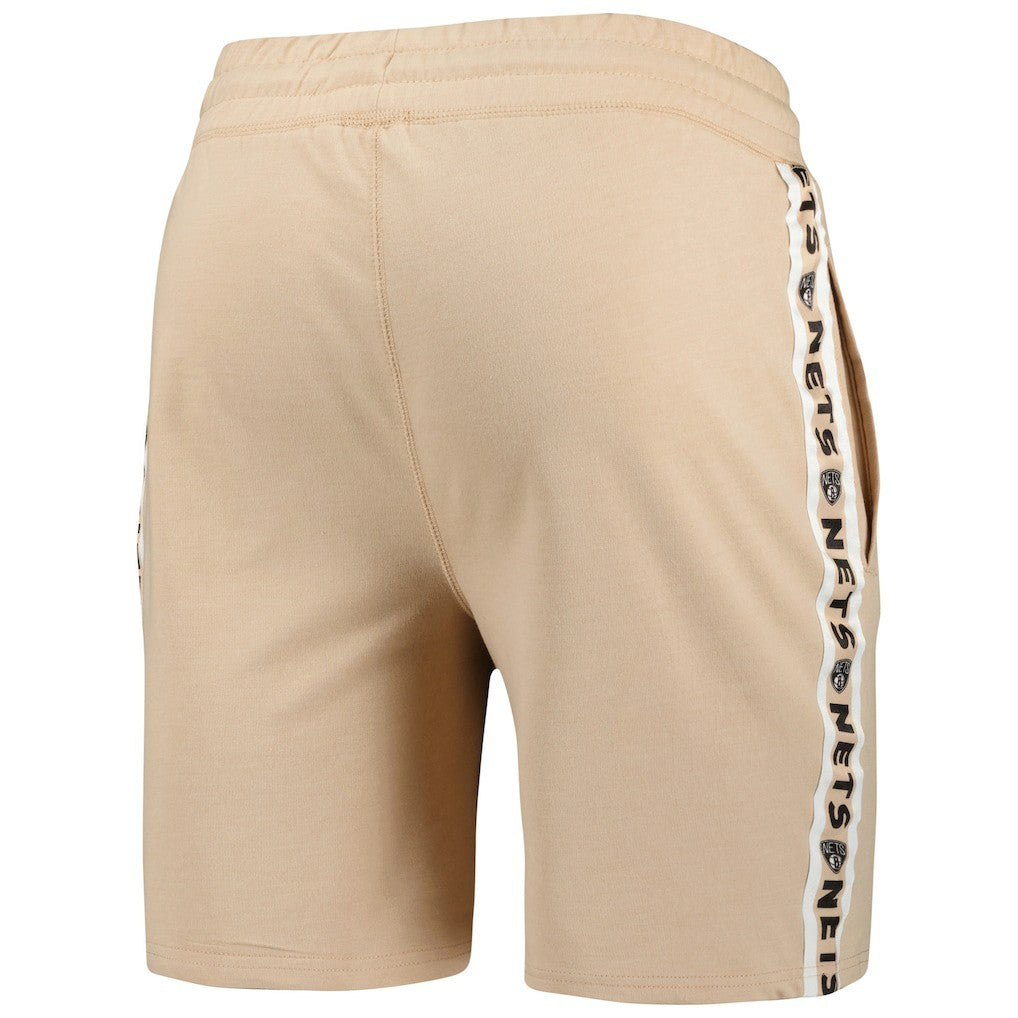 Tan Brooklyn Nets Concepts Sport Team Stripe Shorts | NBA