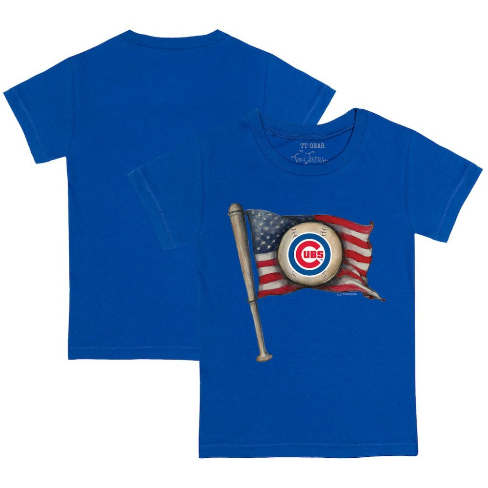 Chicago Cubs Tiny Turnip Youth Baseball Flag T-Shirt - MLB T-shirts