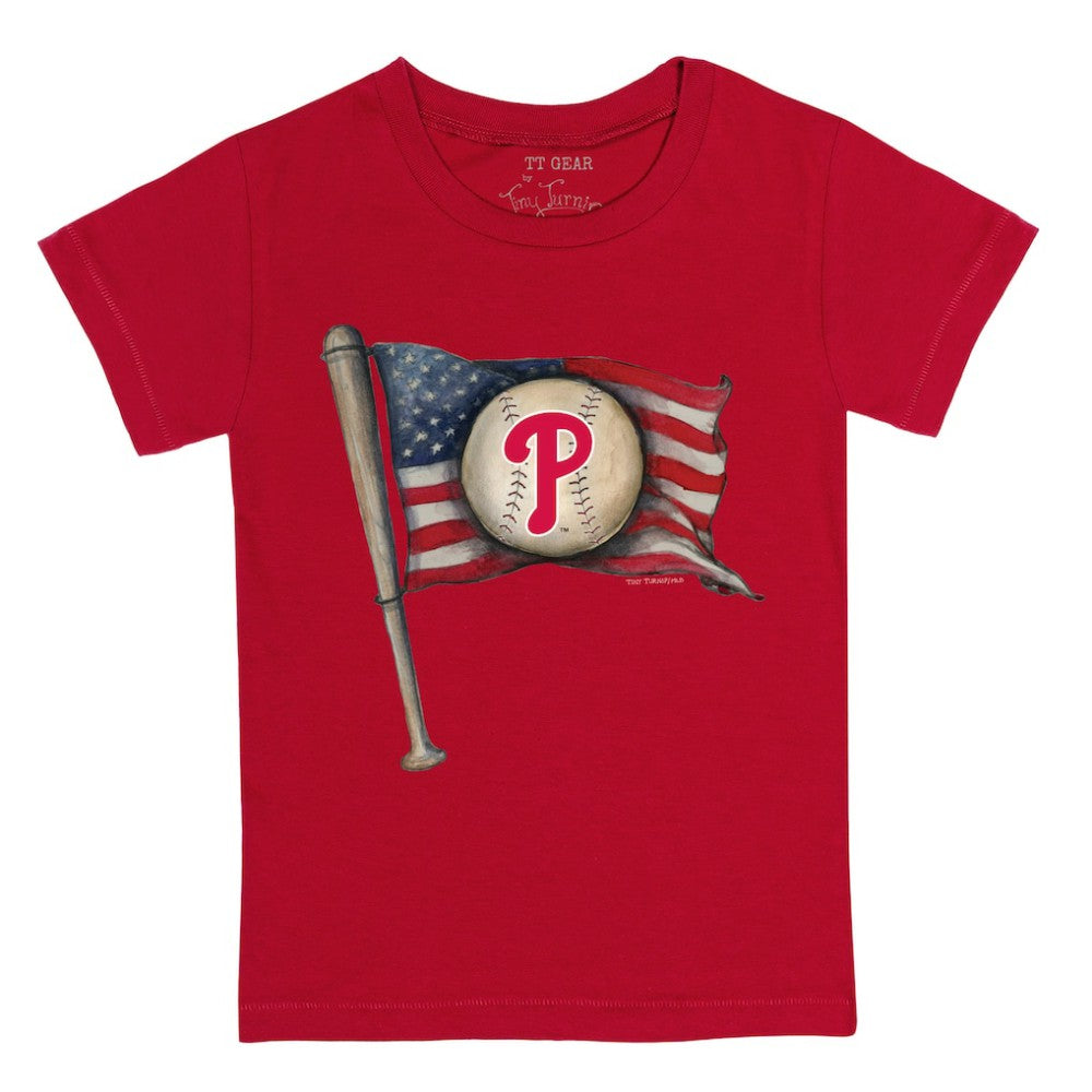 Philadelphia Phillies Tiny Turnip Youth Baseball Flag T-Shirt - MLB T-shirts