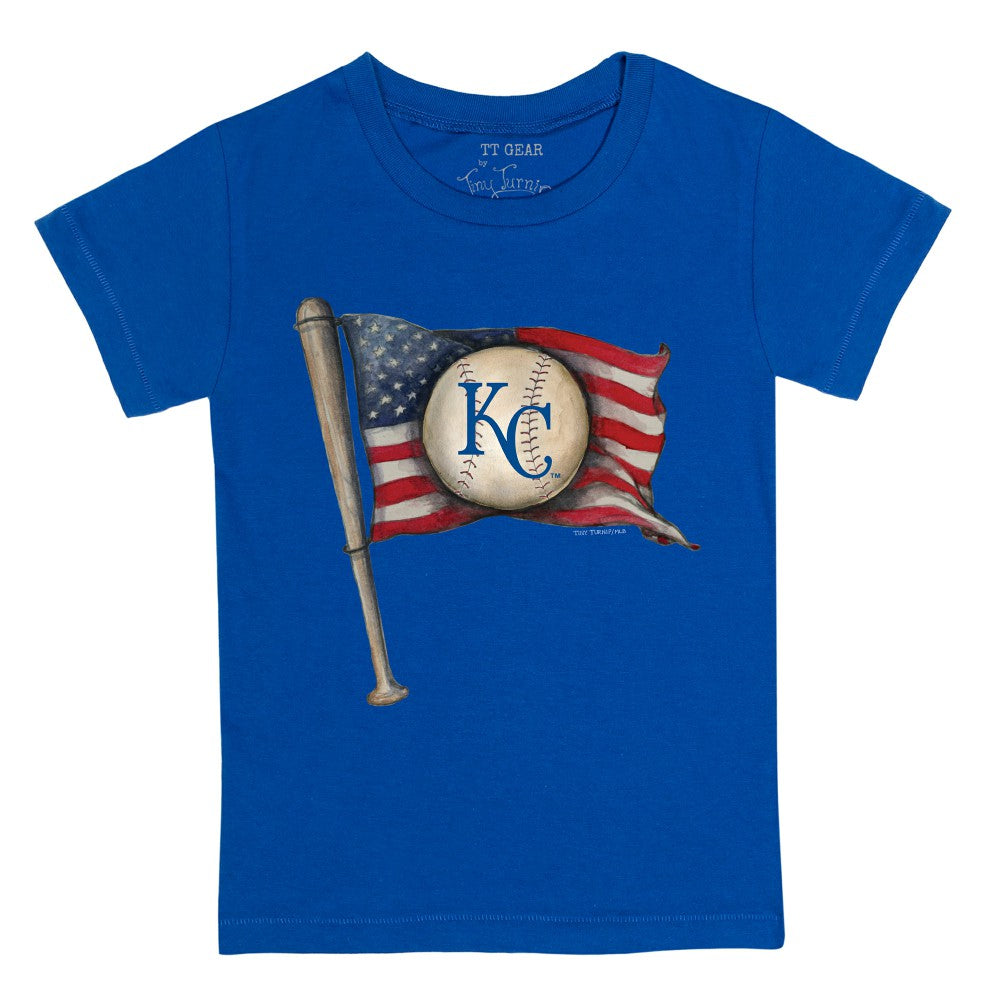 Kansas City Royals Tiny Turnip Youth Baseball Flag T-Shirt - MLB T-shirts