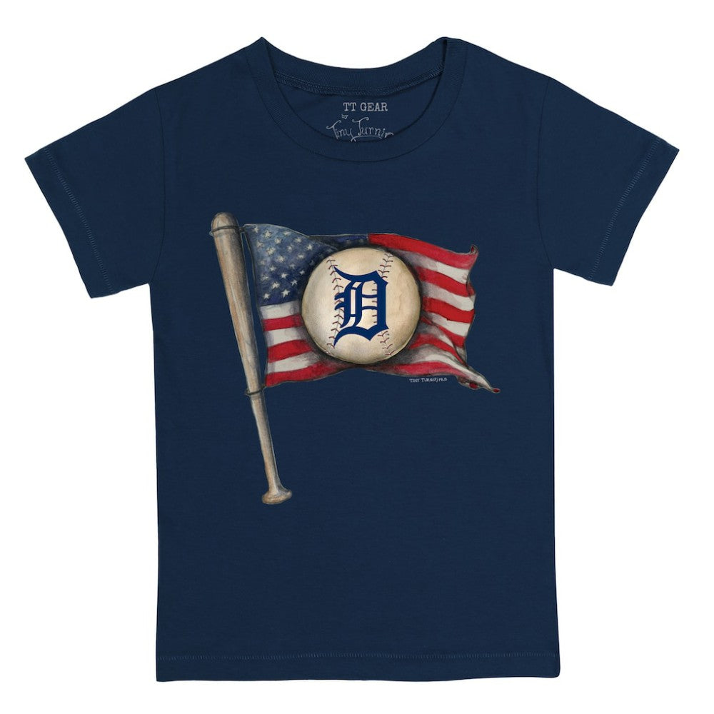 Detroit Tigers Tiny Turnip Youth Baseball Flag T-Shirt - MLB T-shirts