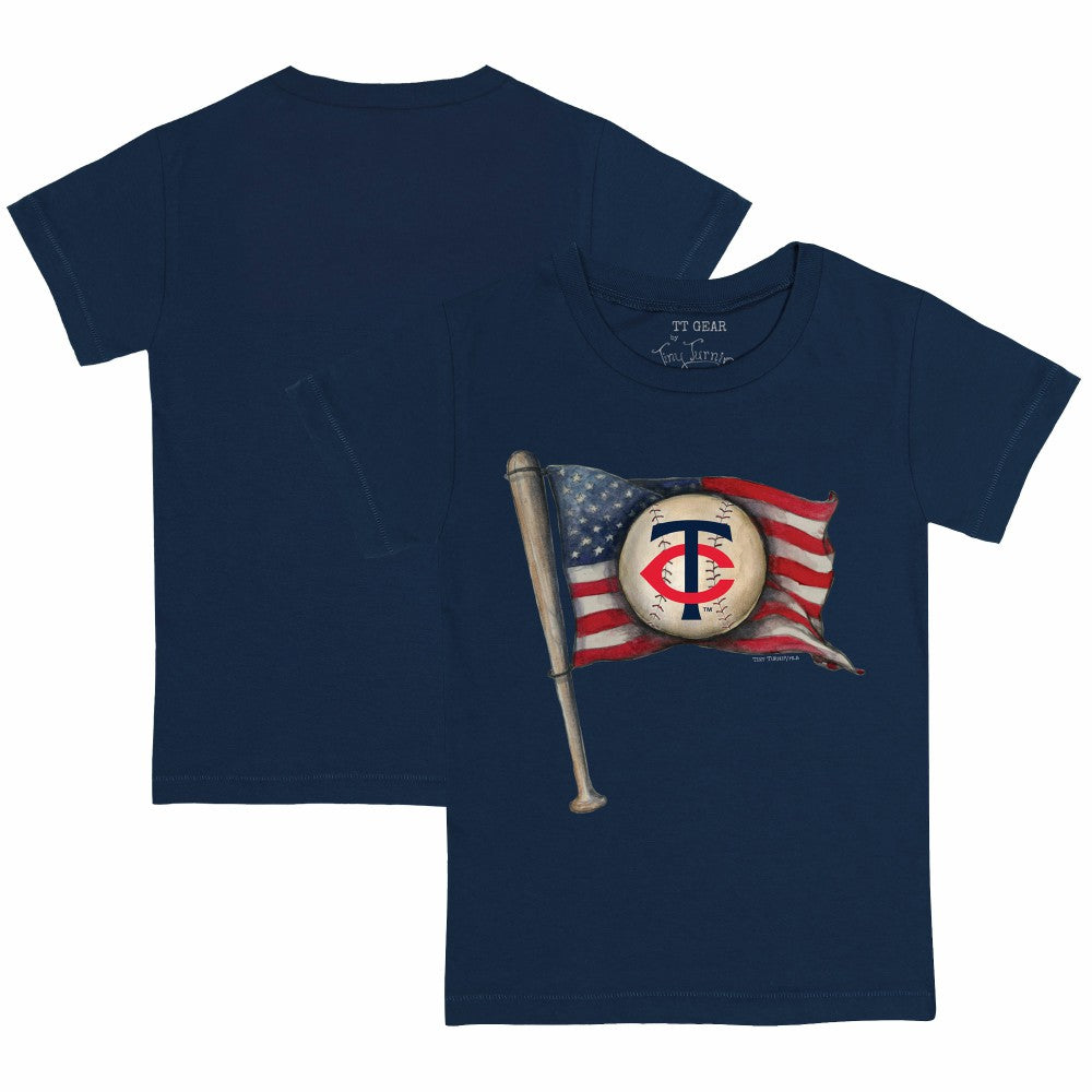 Minnesota Twins Tiny Turnip Youth Baseball Flag T-Shirt - MLB T-shirts