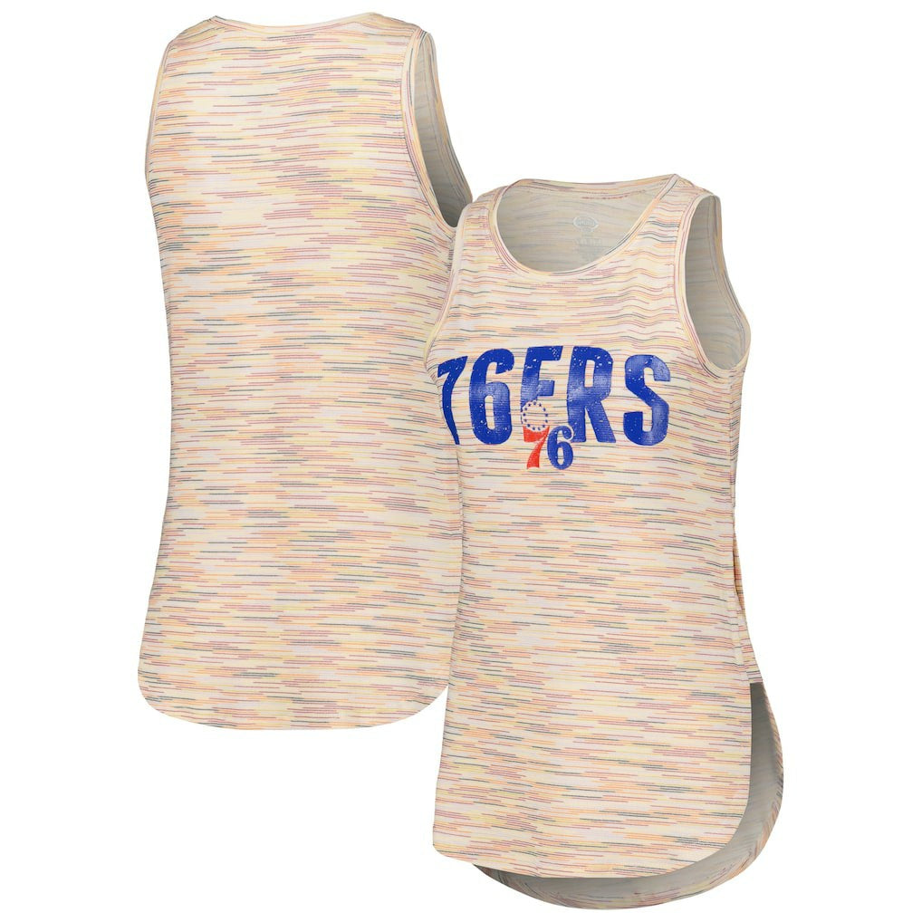 White Philadelphia 76ers Concepts Sport Women's Sunray Tank Top | NBA