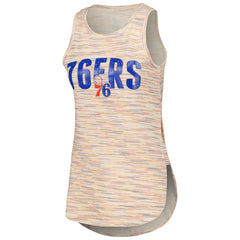 White Philadelphia 76ers Concepts Sport Women's Sunray Tank Top | NBA