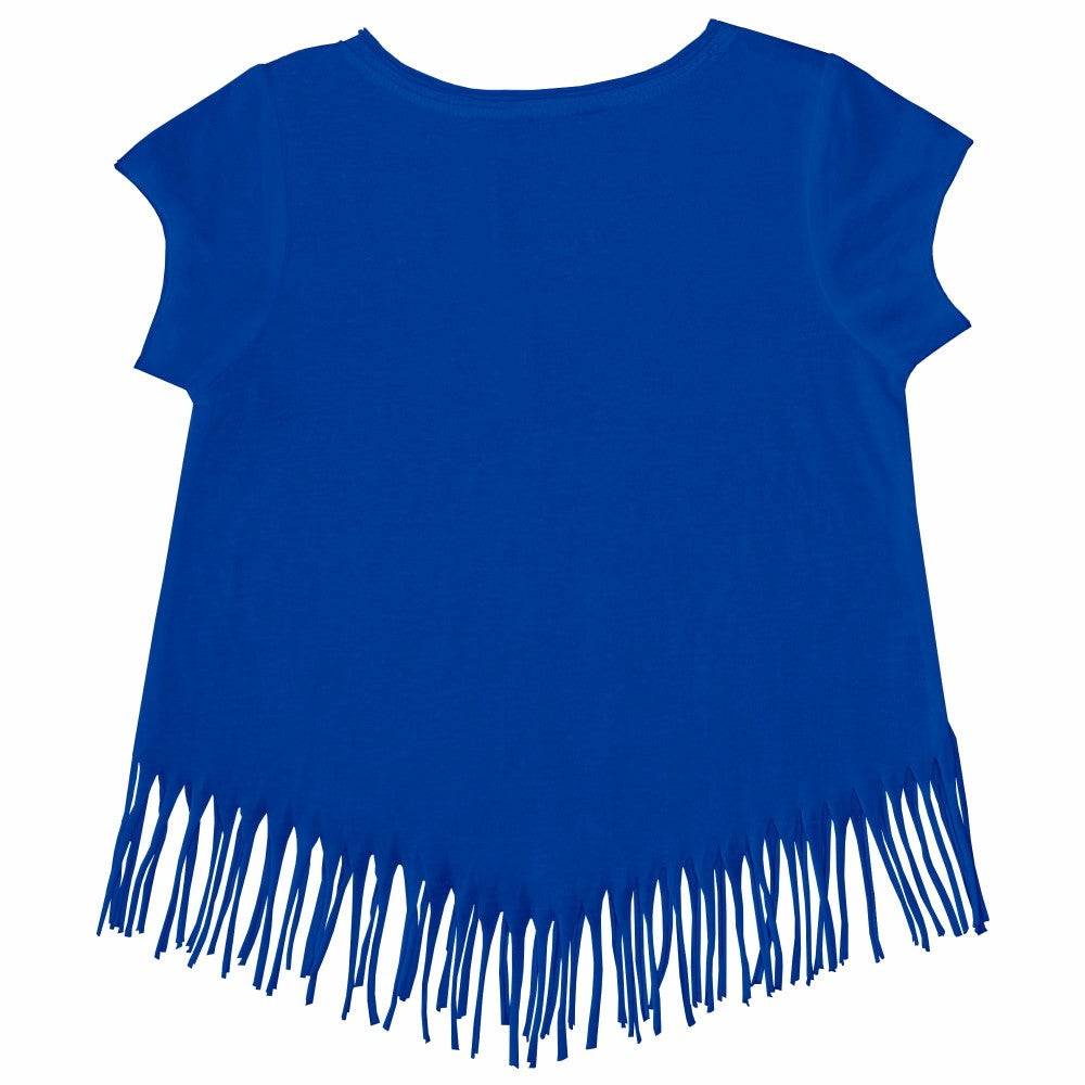 Los Angeles Dodgers Tiny Turnip Girls Youth Baseball Love Fringe T-Shirt - MLB T-shirts