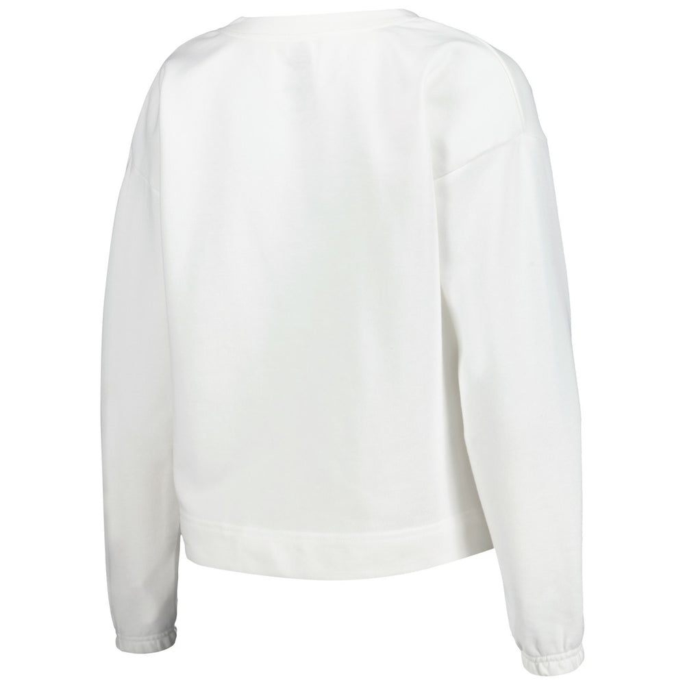 White Los Angeles Lakers Concepts Sport Women's Sunray Notch Neck Long Sleeve Top | NBA