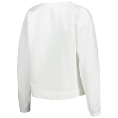 White Los Angeles Lakers Concepts Sport Women's Sunray Notch Neck Long Sleeve Top | NBA