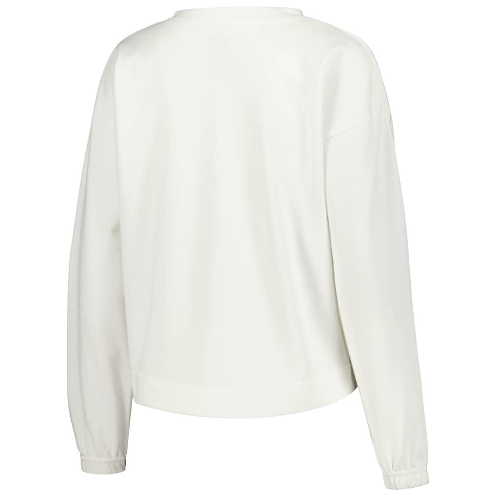 White Brooklyn Nets Concepts Sport Women's Sunray Notch Neck Long Sleeve Top | NBA