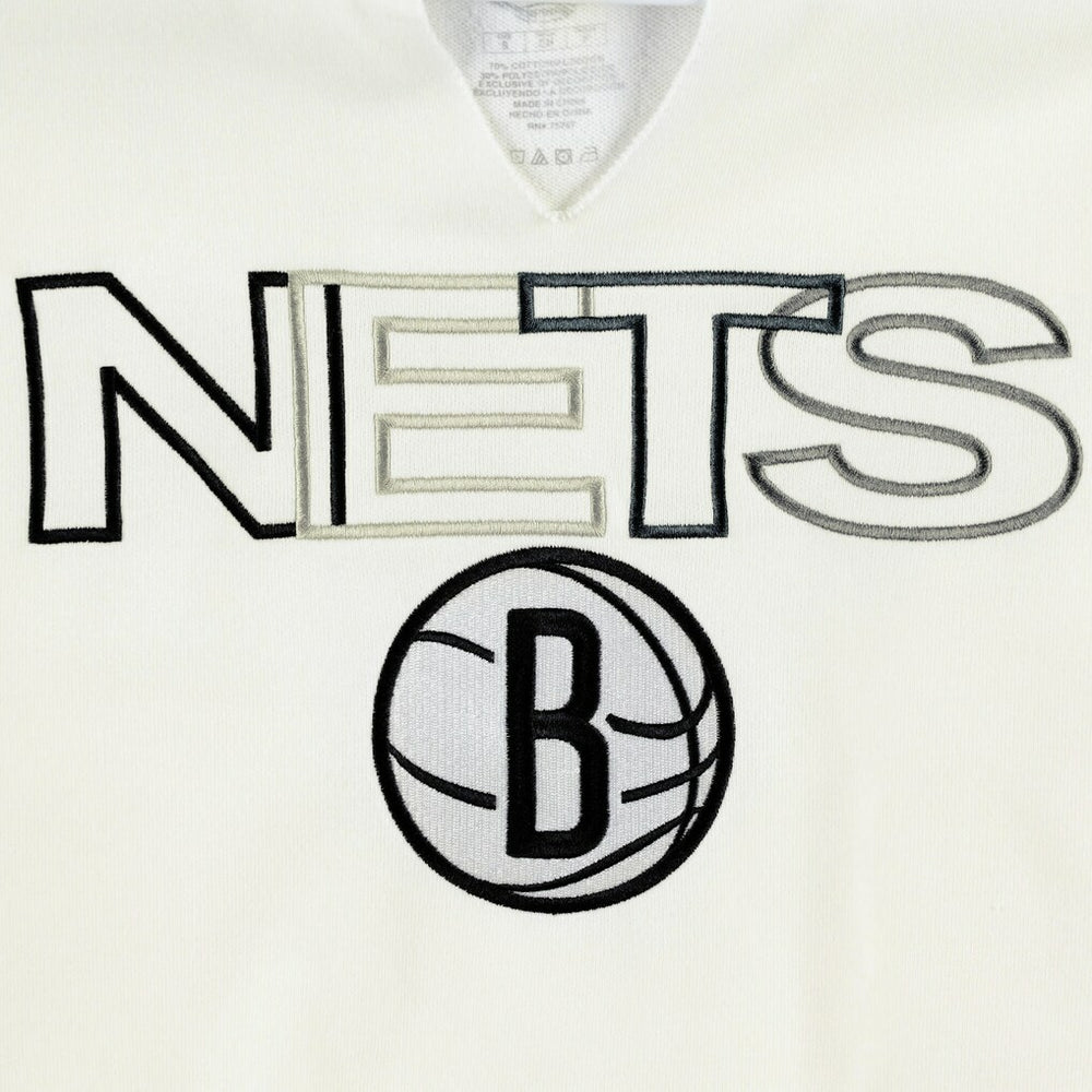 White Brooklyn Nets Concepts Sport Women's Sunray Notch Neck Long Sleeve Top | NBA