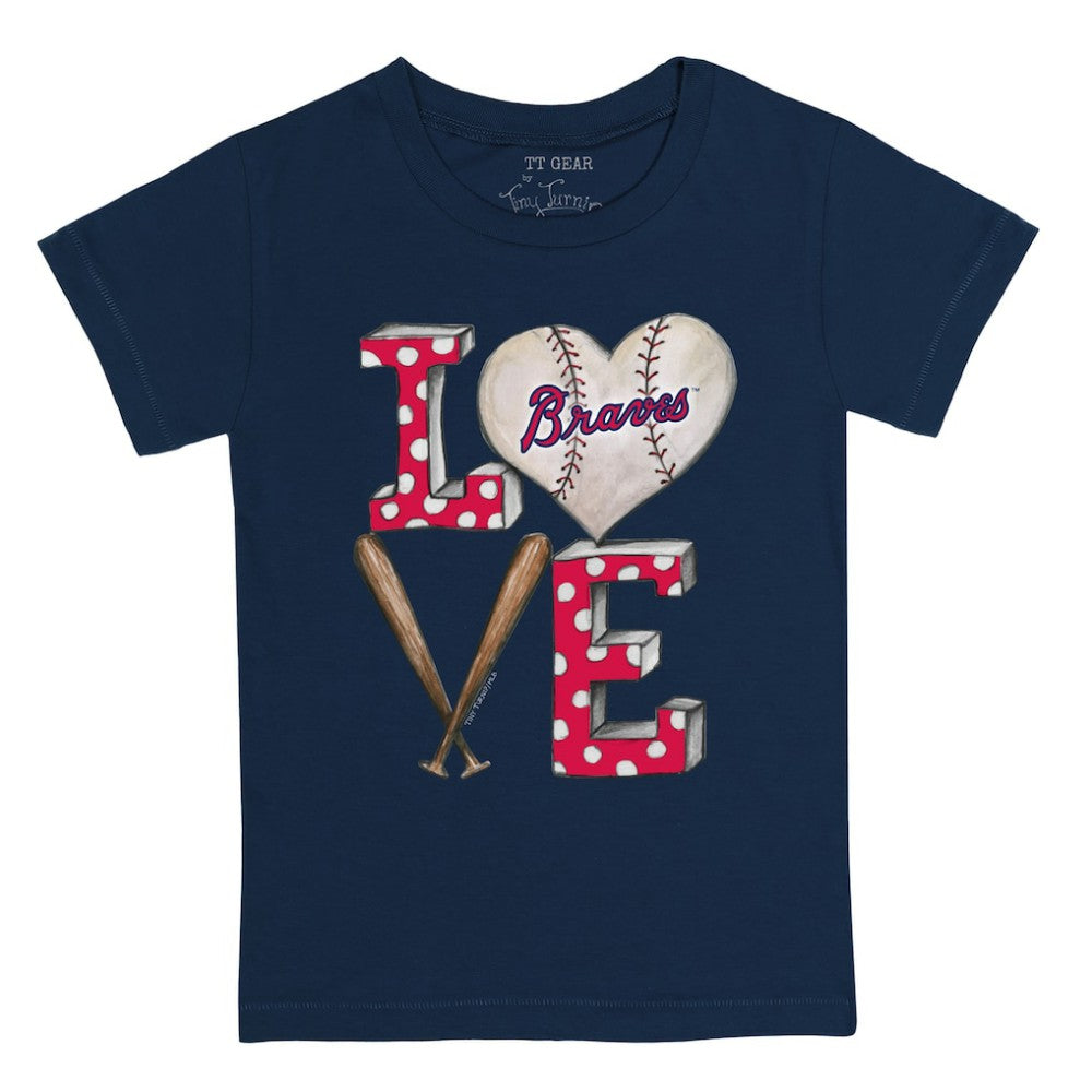 Atlanta Braves Tiny Turnip Youth Baseball Love T-Shirt - MLB T-shirts