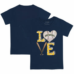 Milwaukee Brewers Tiny Turnip Youth Baseball Love T-Shirt - MLB T-shirts