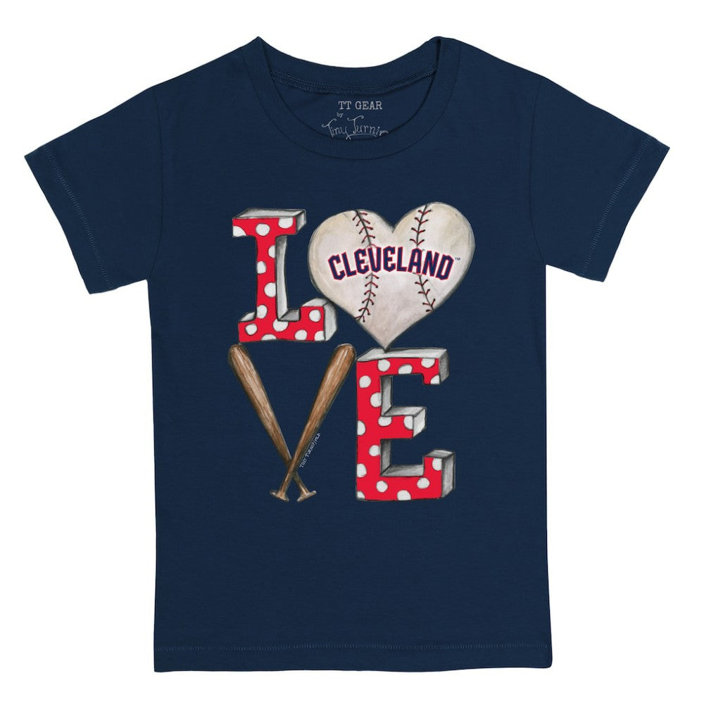 Cleveland Guardians Tiny Turnip Youth Baseball Love T-Shirt - MLB T-shirts