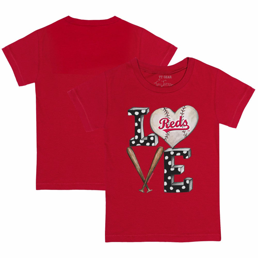 Cincinnati Reds Tiny Turnip Youth Baseball Love T-Shirt - MLB T-shirts