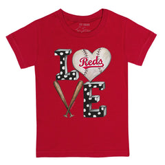 Cincinnati Reds Tiny Turnip Youth Baseball Love T-Shirt - MLB T-shirts