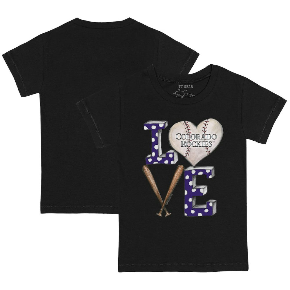 Colorado Rockies Tiny Turnip Youth Baseball Love T-Shirt - MLB T-shirts