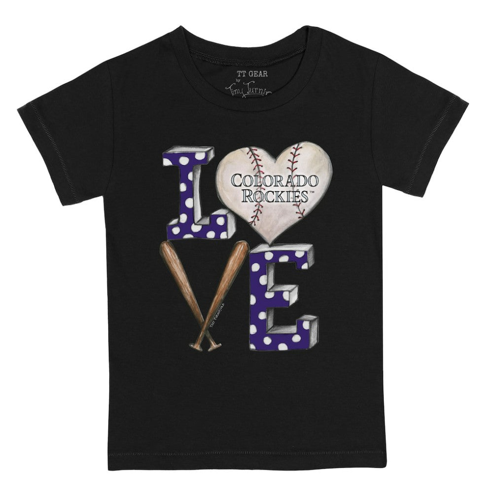 Colorado Rockies Tiny Turnip Youth Baseball Love T-Shirt - MLB T-shirts