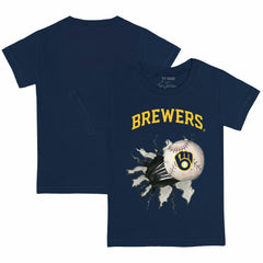 Milwaukee Brewers Tiny Turnip Youth Baseball Tear T-Shirt - MLB T-shirts