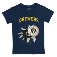 Milwaukee Brewers Tiny Turnip Youth Baseball Tear T-Shirt - MLB T-shirts