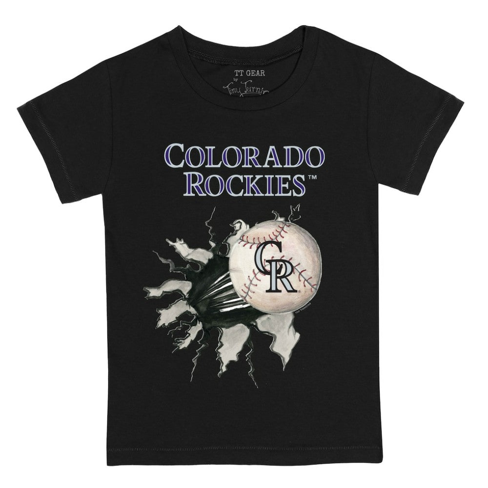Colorado Rockies Tiny Turnip Youth Baseball Tear T-Shirt - MLB T-shirts