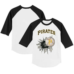 Pittsburgh Pirates Tiny Turnip Youth Baseball Tear 3/4-Sleeve Raglan T-Shirt - MLB T-shirts
