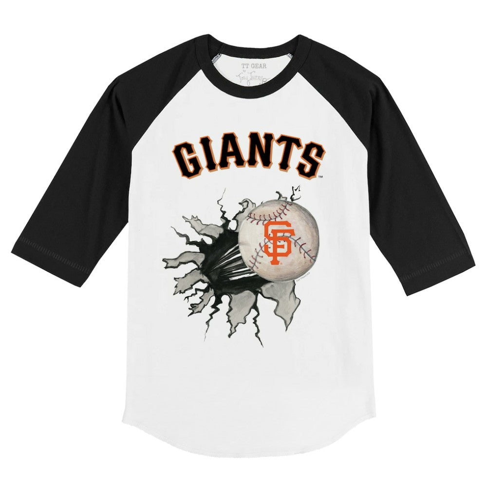 San Francisco Giants Tiny Turnip Youth Baseball Tear 3/4-Sleeve Raglan T-Shirt - MLB T-shirts
