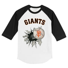 San Francisco Giants Tiny Turnip Youth Baseball Tear 3/4-Sleeve Raglan T-Shirt - MLB T-shirts