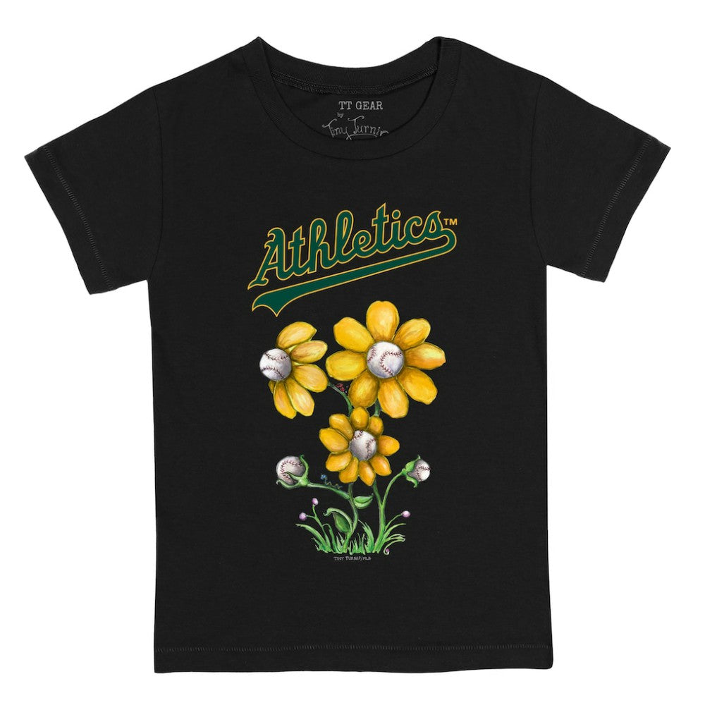 Athletics Tiny Turnip Youth Blooming Baseballs T-Shirt - MLB T-shirts