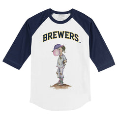 Milwaukee Brewers Tiny Turnip Youth Bubbles 3/4-Sleeve Raglan T-Shirt - MLB T-shirts