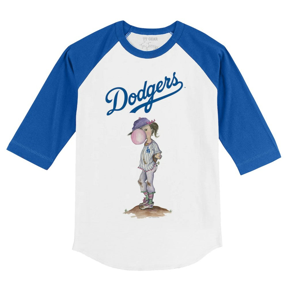 Los Angeles Dodgers Tiny Turnip Youth Bubbles 3/4-Sleeve Raglan T-Shirt - MLB T-shirts