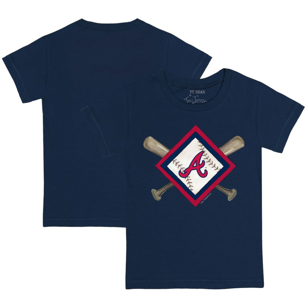 Atlanta Braves Tiny Turnip Youth Diamond Cross Bats T-Shirt - MLB T-shirts