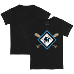 Miami Marlins Tiny Turnip Youth Diamond Cross Bats T-Shirt - MLB T-shirts