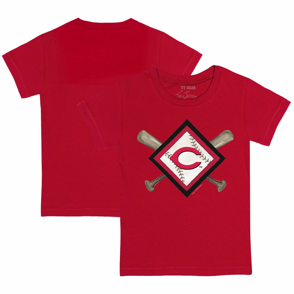 Cincinnati Reds Tiny Turnip Youth Diamond Cross Bats T-Shirt - MLB T-shirts