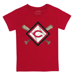 Cincinnati Reds Tiny Turnip Youth Diamond Cross Bats T-Shirt - MLB T-shirts