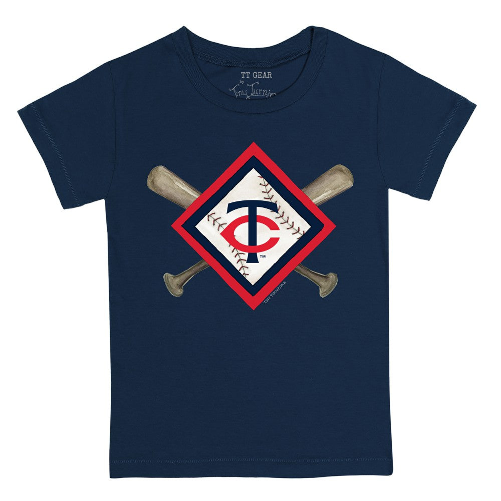 Minnesota Twins Tiny Turnip Youth Diamond Cross Bats T-Shirt - MLB T-shirts