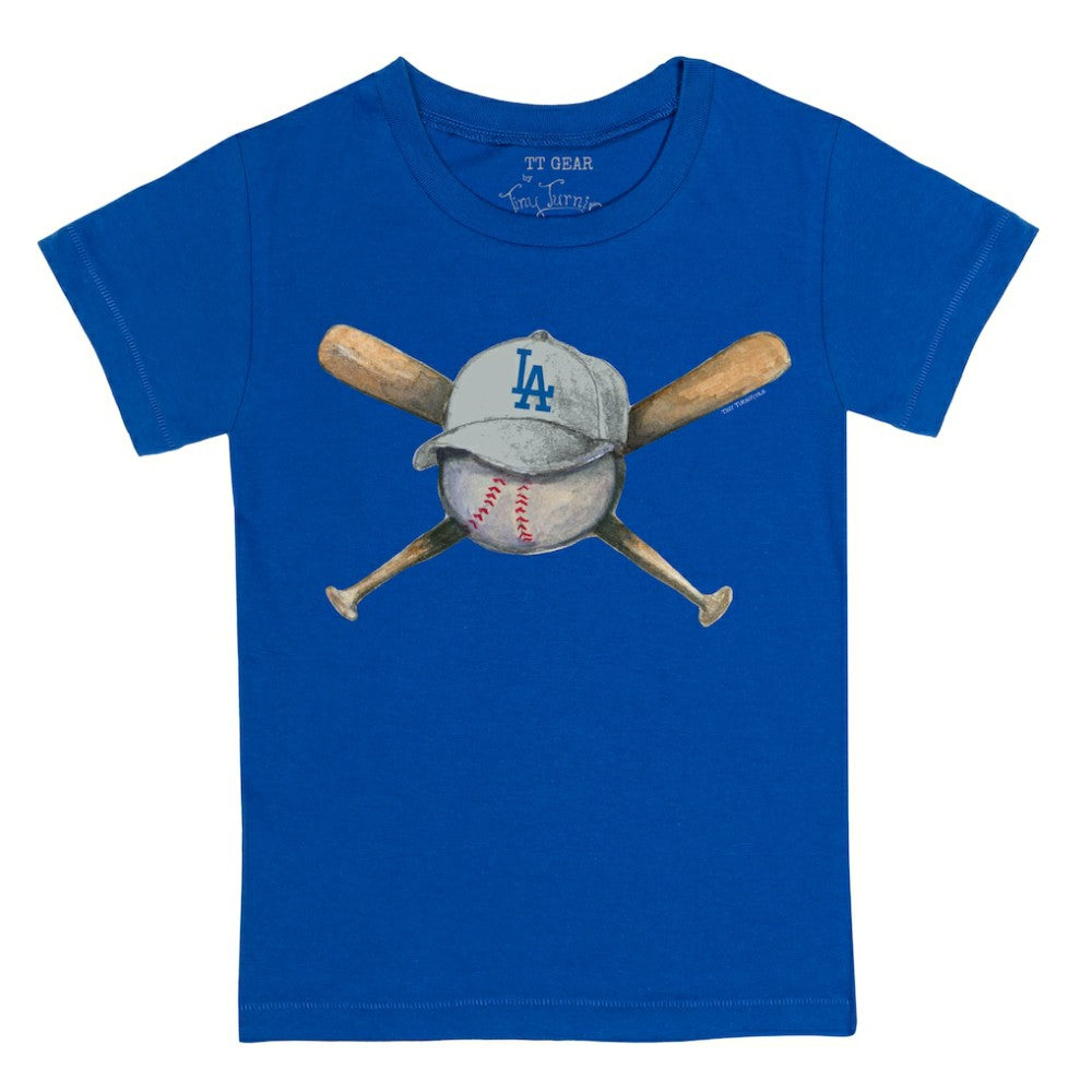 Los Angeles Dodgers Tiny Turnip Youth Hat Crossbats T-Shirt - MLB Hats