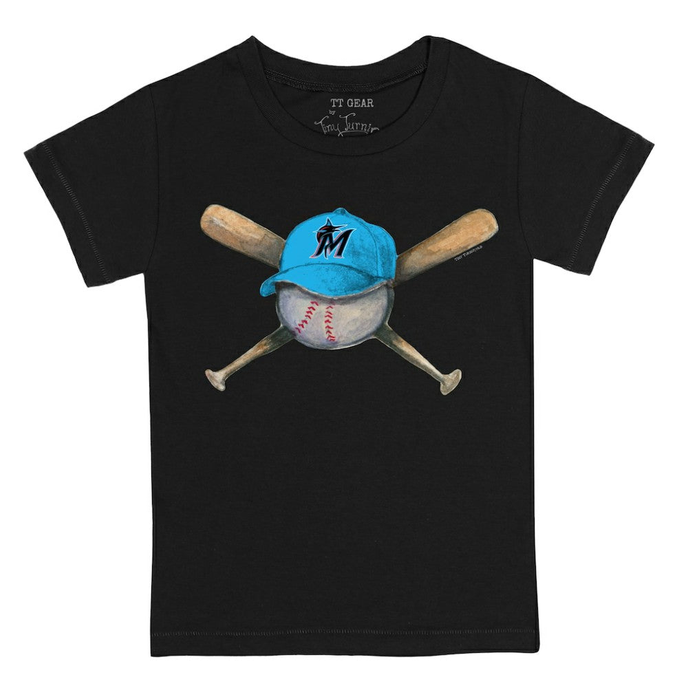 Miami Marlins Tiny Turnip Youth Hat Crossbats T-Shirt - MLB Hats
