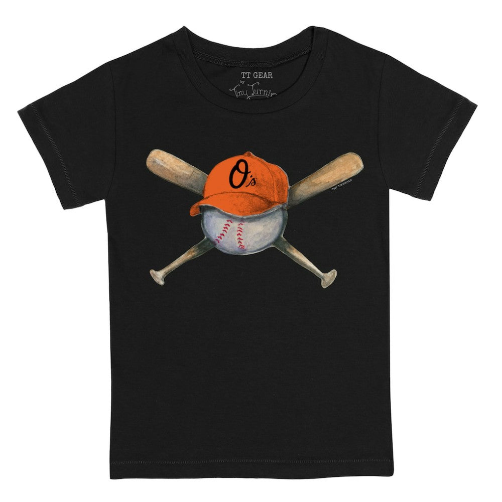 Baltimore Orioles Tiny Turnip Youth Hat Crossbats T-Shirt - MLB Hats