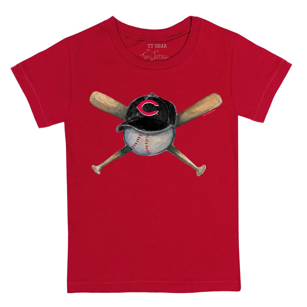 Cincinnati Reds Tiny Turnip Youth Hat Crossbats T-Shirt - MLB Hats