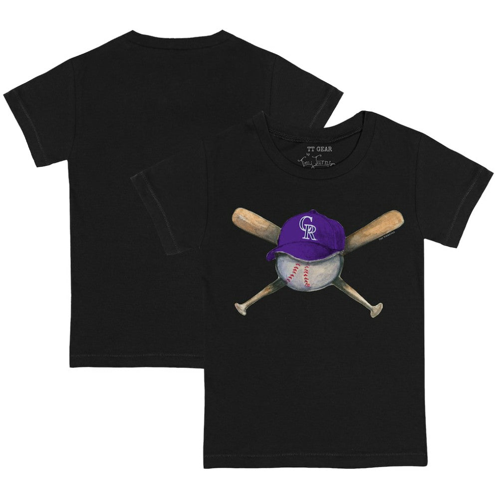 Colorado Rockies Tiny Turnip Youth Hat Crossbats T-Shirt - MLB Hats